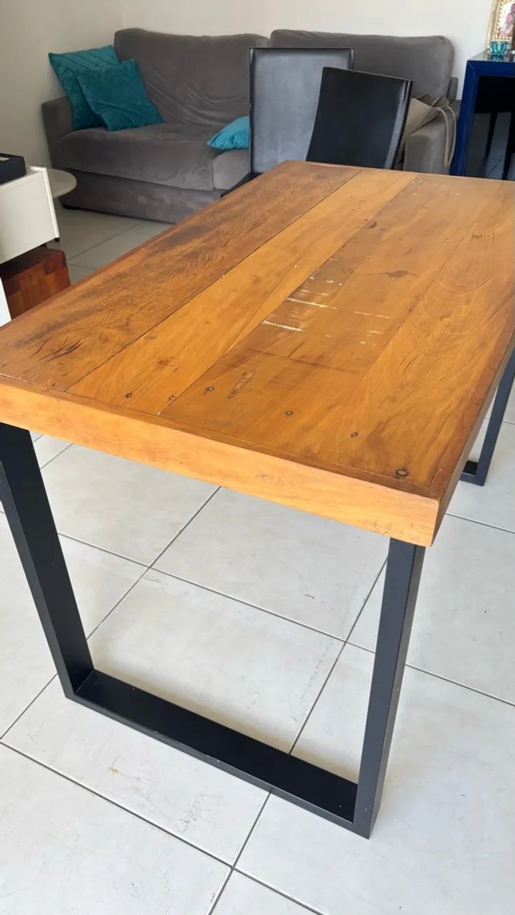 Mesa madeira com 6 cadeiras  - Foto 2