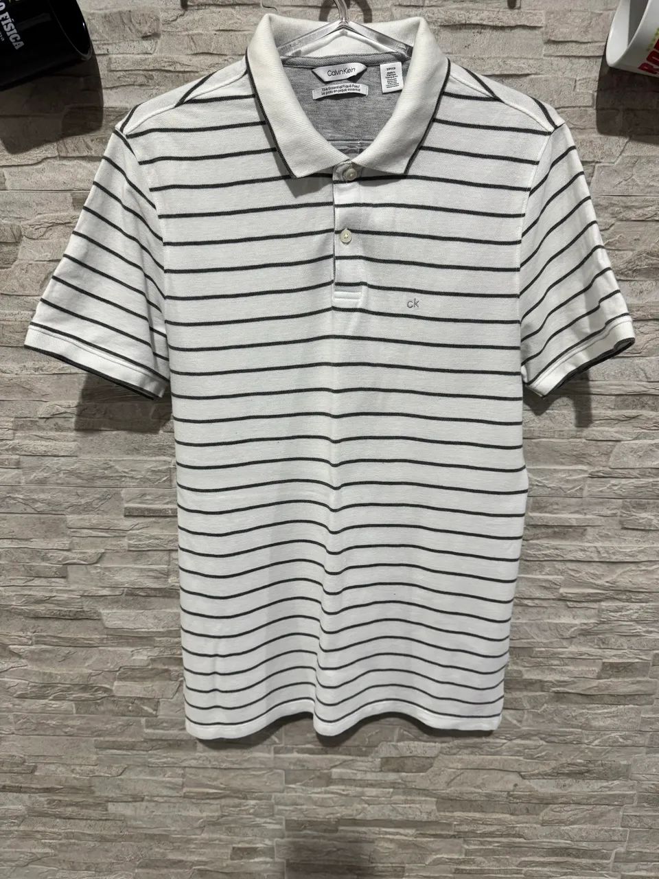 Camisa Polo Calvin Klein branca - Foto 2