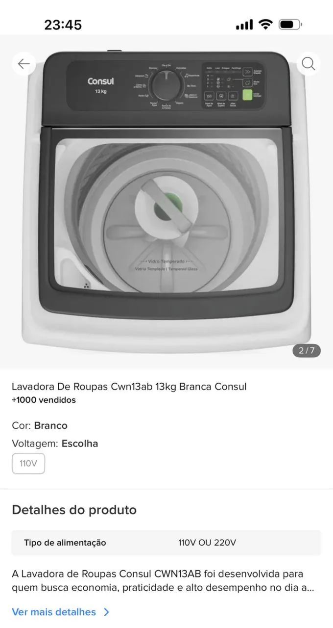 Máquina de Lavar Roupa Consul 13Kg - Foto 6