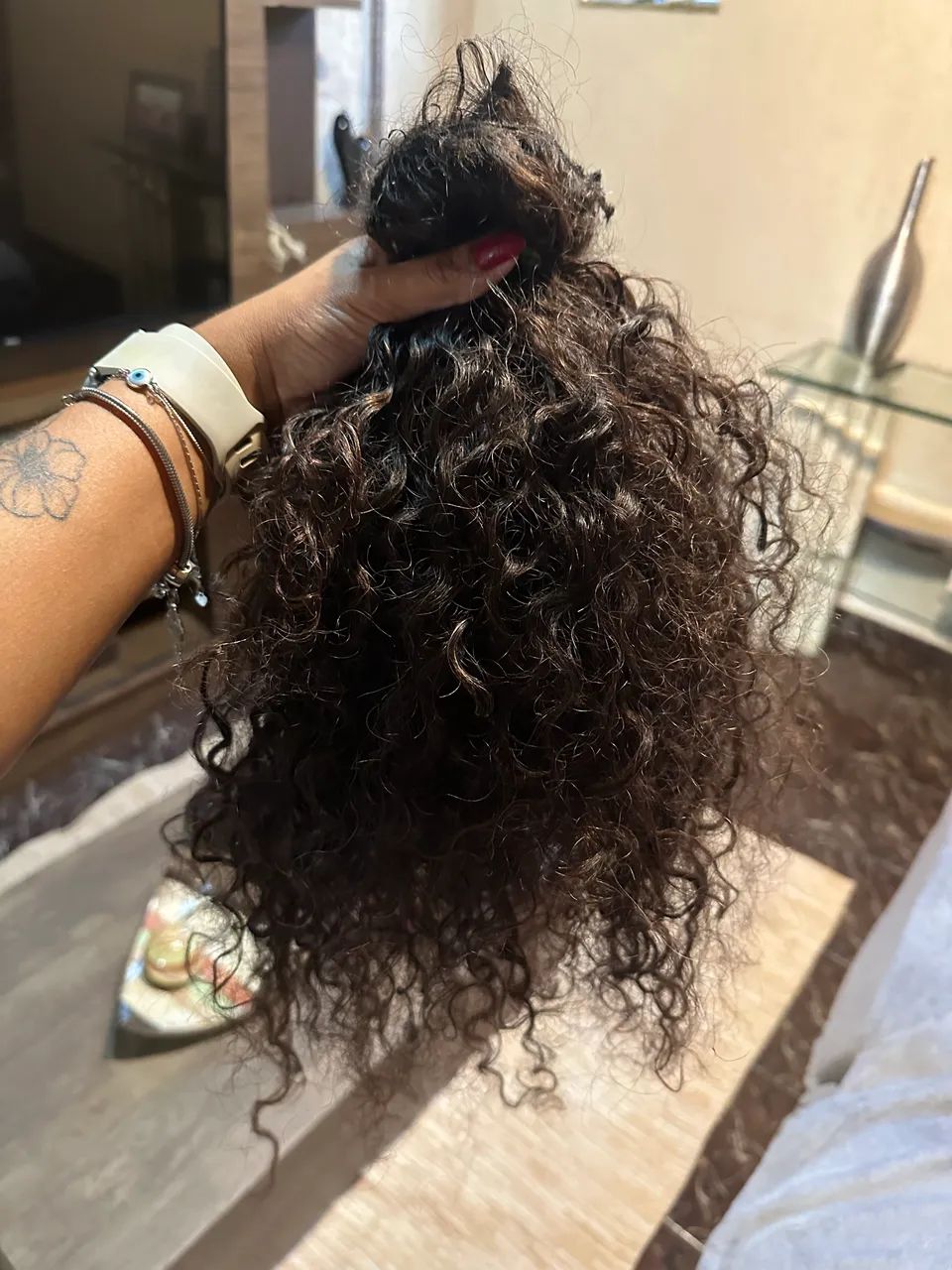 Cabelo humano cacheado 