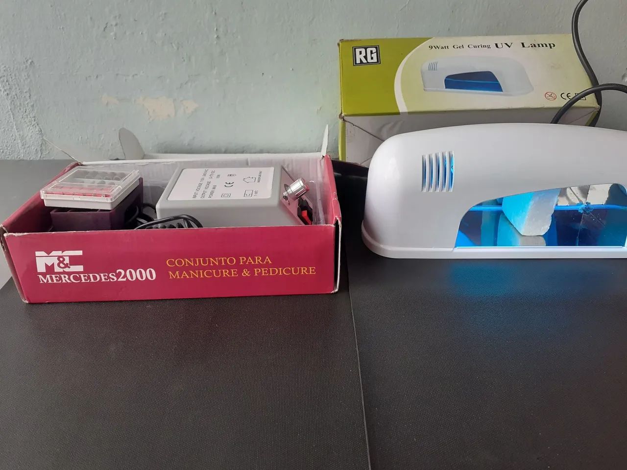 Kit manicure com lampada secagem  - Foto 3