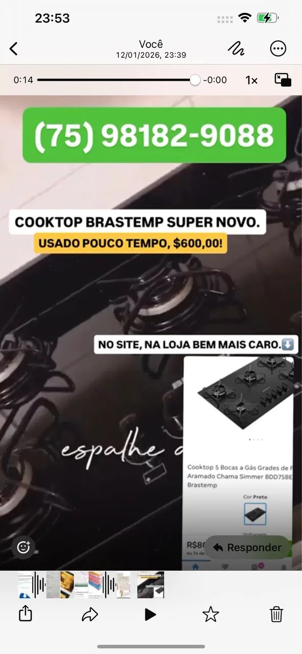 Cooktop Brastemp super conservado  - Foto 2