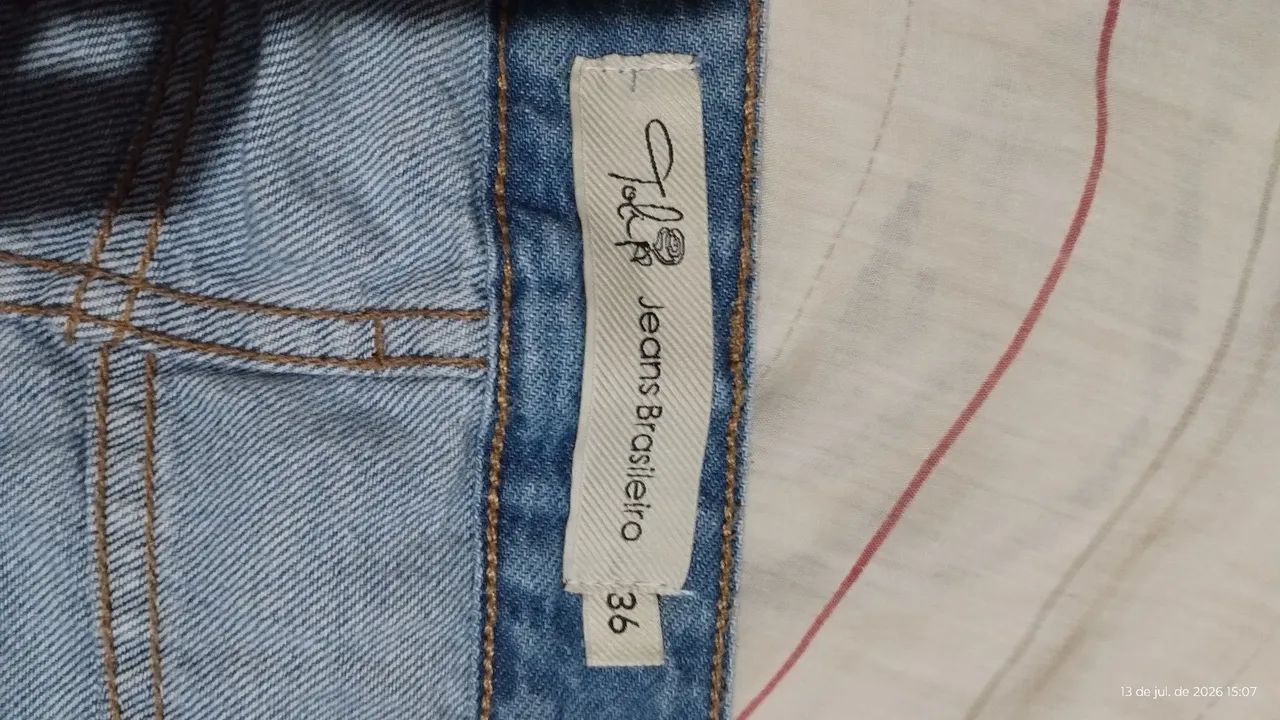 Saia jeans longa número 36 marca Toli - Foto 3