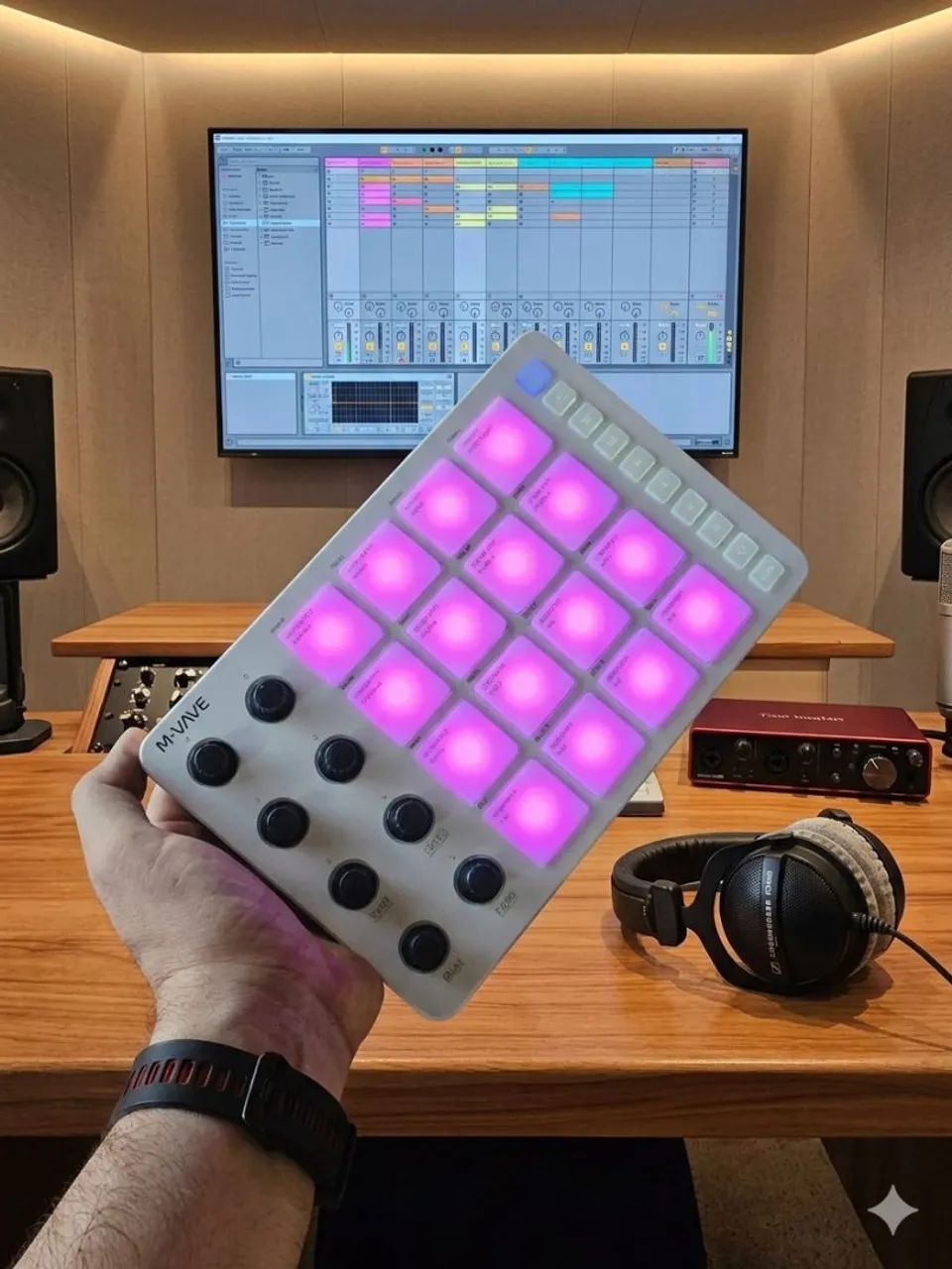 Controlador Midi M-Vave Smc Pad Bluetooth e Usb-C - Novo!!!