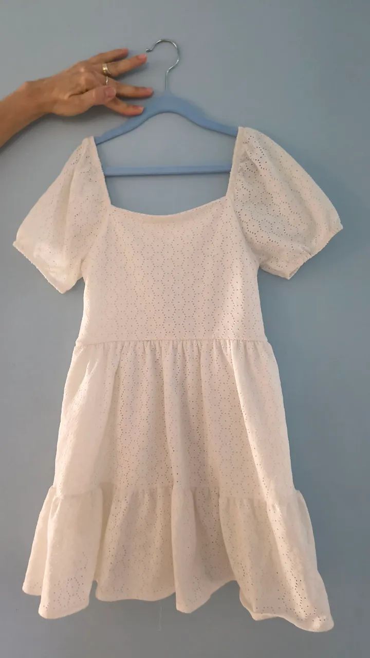 Vestido off white infantil da marca Tiny joy - Foto 3