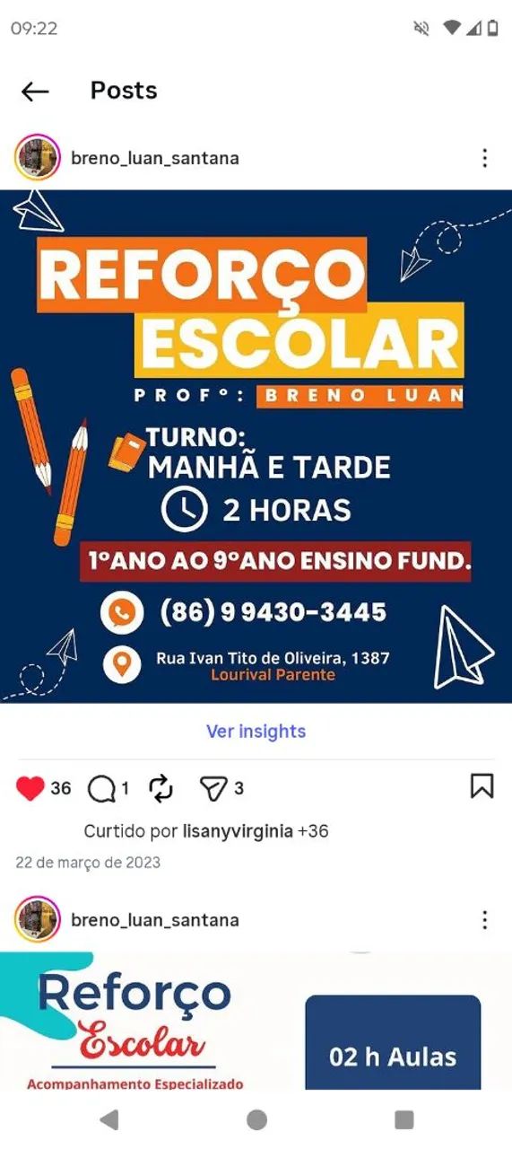 Serviço de aulas particulares 