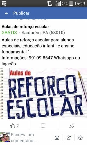 Aulas de Reforço Escolar