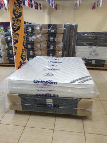 Cama de mola Ortobom branca