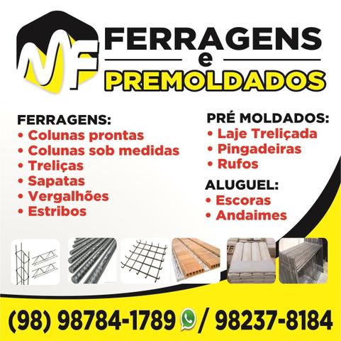 Lajes pré moldado e Ferragens prontas