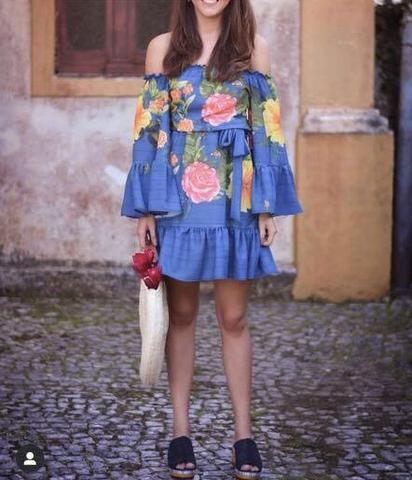 Vestido ciganinha florido