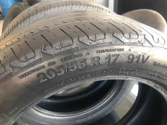 Kit 02 Pneus 205/55r17 Continental Powercontact 91v *usados - Foto 6