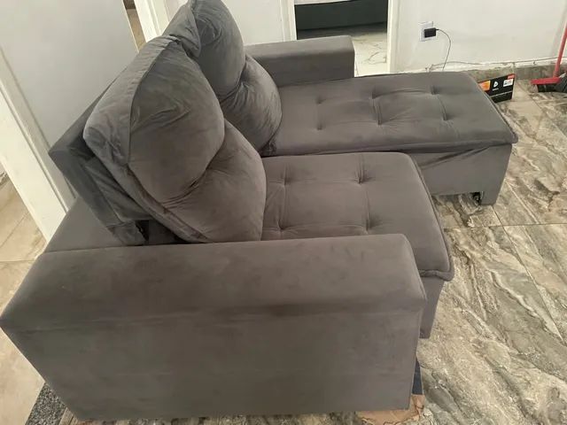 Sofá 2 Lugares 2m Retrátil e Reclinável Veludo Viero Click