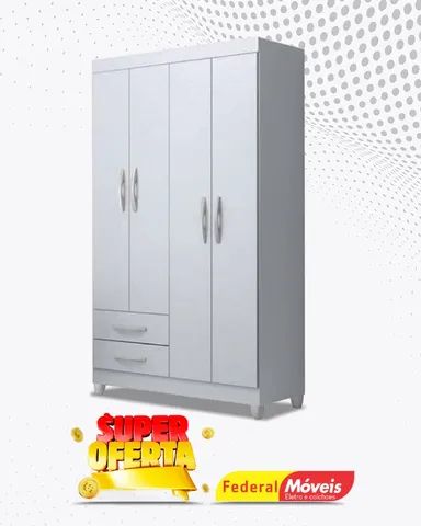 Guarda Roupa 4 Portas 2 Gavetas Super Lindo Fazemos Entrega
