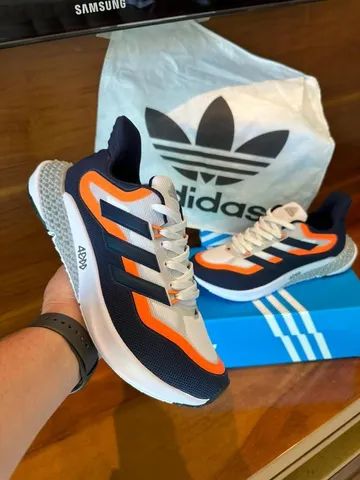 Tenis Adidas 4DFW Pulse Azul e Laranja importado  - Foto 4