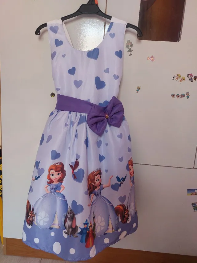 Vestido Lilás princesa sofia Debutante Dama de Honra 4 a 16