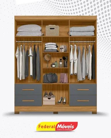 Guarda Roupa 7 Portas 4 Gavetas com Espelho Direto da Fabrica Promoção - Foto 2