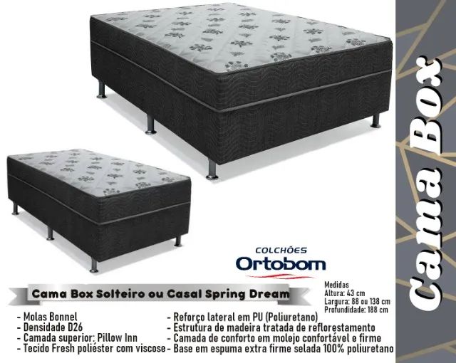 quarto cama box casal molas ortobom