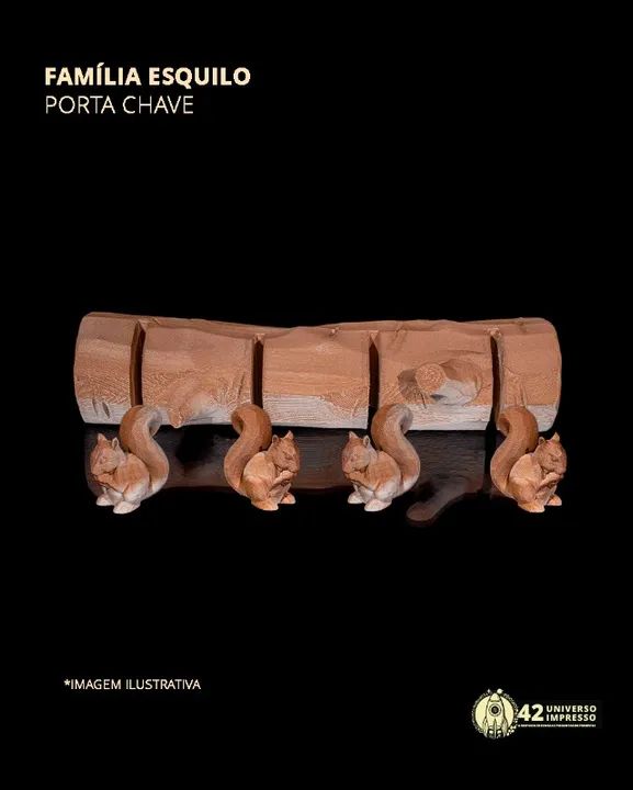 Família Esquilo - Porta Chave