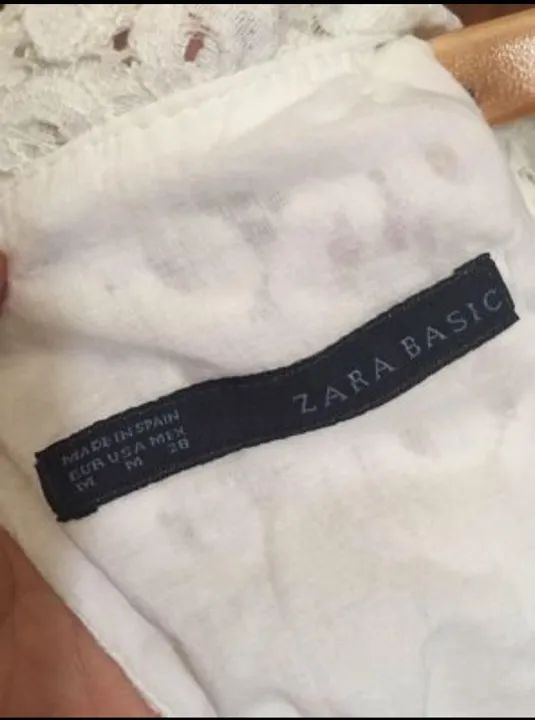 Vestido Renda Branco Zara TAM. M - Foto 4