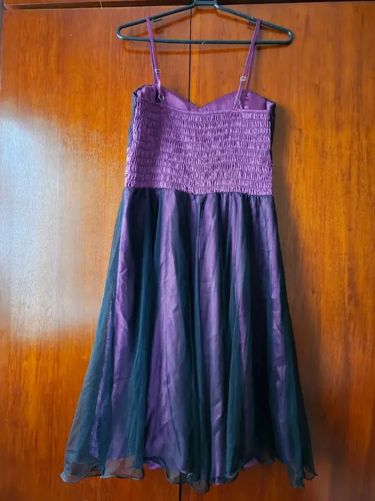 Vestido de festa roxo e preto - Foto 2