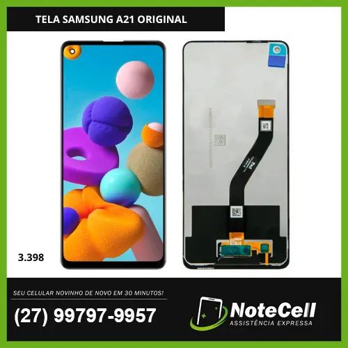 Tela/Display P/ Samsung A21 ORIGINAL  - Instalação em 30 min!