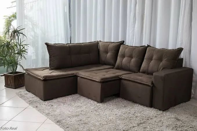 Sofá Retrátil de Canto @BHden64842832858242123