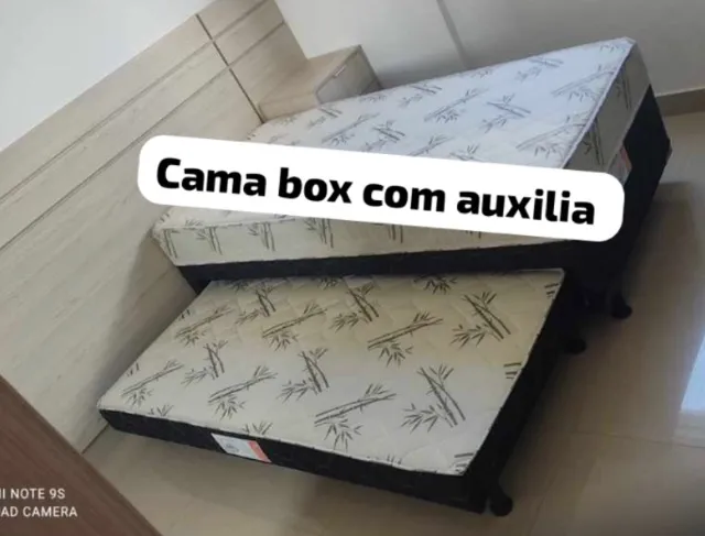 Cama box com auxilia (brinde)