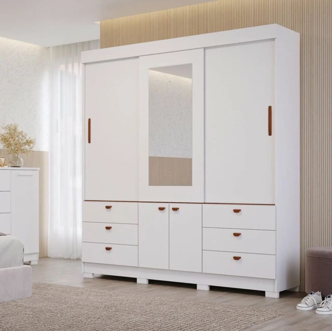 Guarda-Roupa Casal 3 Portas Slide tt54 100%MDF
