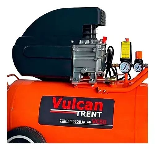 Compressor de ar Vulcan trent 50 Litros 2.5 cv  8 bar 220v Cor Laranja 