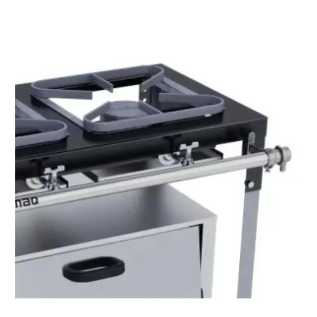 Fogão Industrial 2 Bocas com Forno 30x30 Stori Top Metalmaq - Foto 2