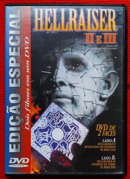 Filme Terror DVD Hellraiser 2 e 3 (dvd dupla camada, midias em bom estado)