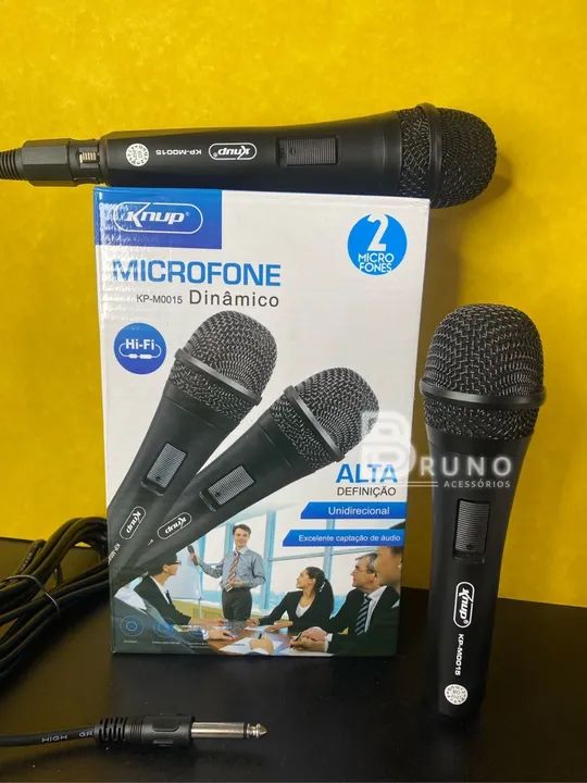 Microfone duplo com fio  - Foto 2