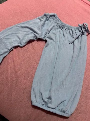 Blusa ciganinha azul bebê P - Foto 3