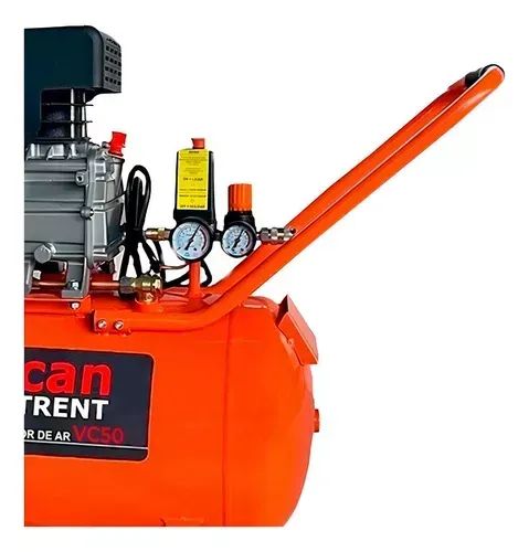 Compressor de ar Vulcan trent 50 Litros 2.5 cv  8 bar 220v Cor Laranja  - Foto 4