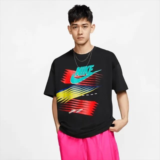 Camiseta Nike Atmos Patchwork Preta Air Max Light 2 Tam. G