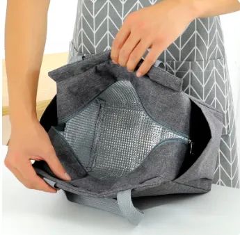 Bolsa térmica quente e frio marmita Fitness Academia trabalho pequena impermeável z842 - Foto 4