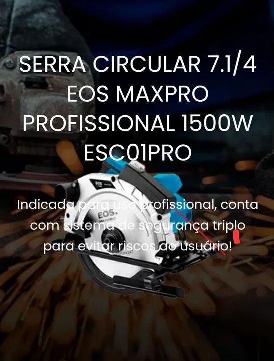 Serra Circular 1500W Profissional 220V C/ Disco e Nível á Laser - Foto 2