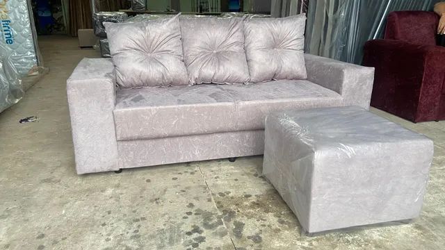 Sofá de fábrica $599, camas casal nova $459