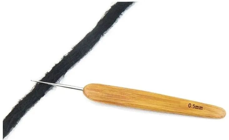 agulha alemã croche confecção peruca dreadslock 14cm 0.5mm - Foto 3