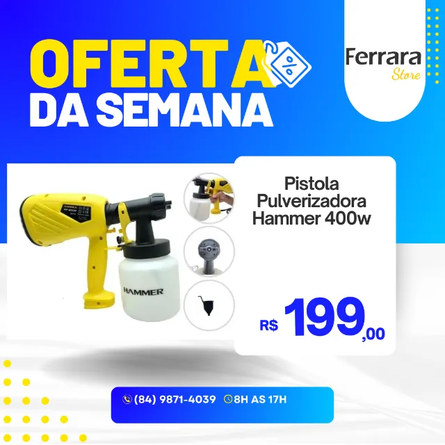 Pulverizador Hammer Pistola Pp-4000 Potencia 400w