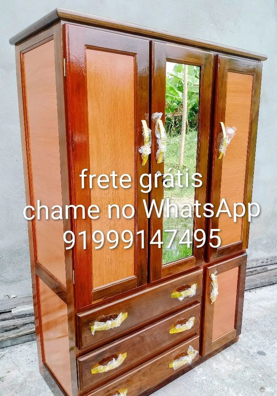 Guarda roupa novo 3 portas 