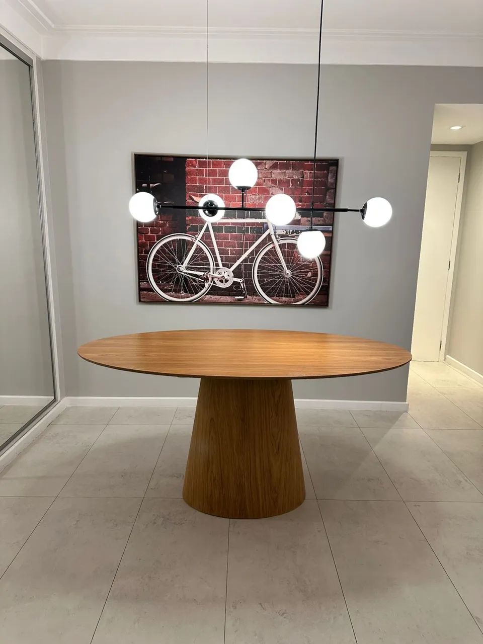Mesa jantar cone oval 1,60X0,90 freijó  - Foto 4