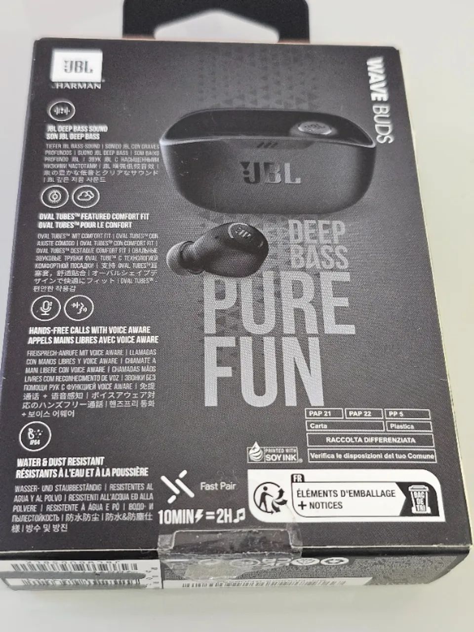 Fone de Ouvido JBL Wave Buds - Preto - Foto 2