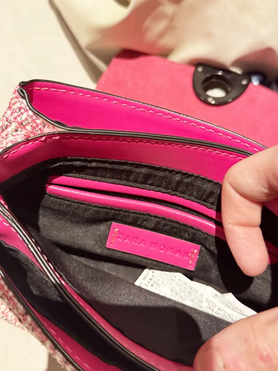 bolsa zara delicada rosa  - Foto 2