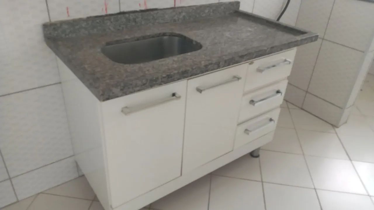 Cuba de cozinha em granito com armário - Foto 3