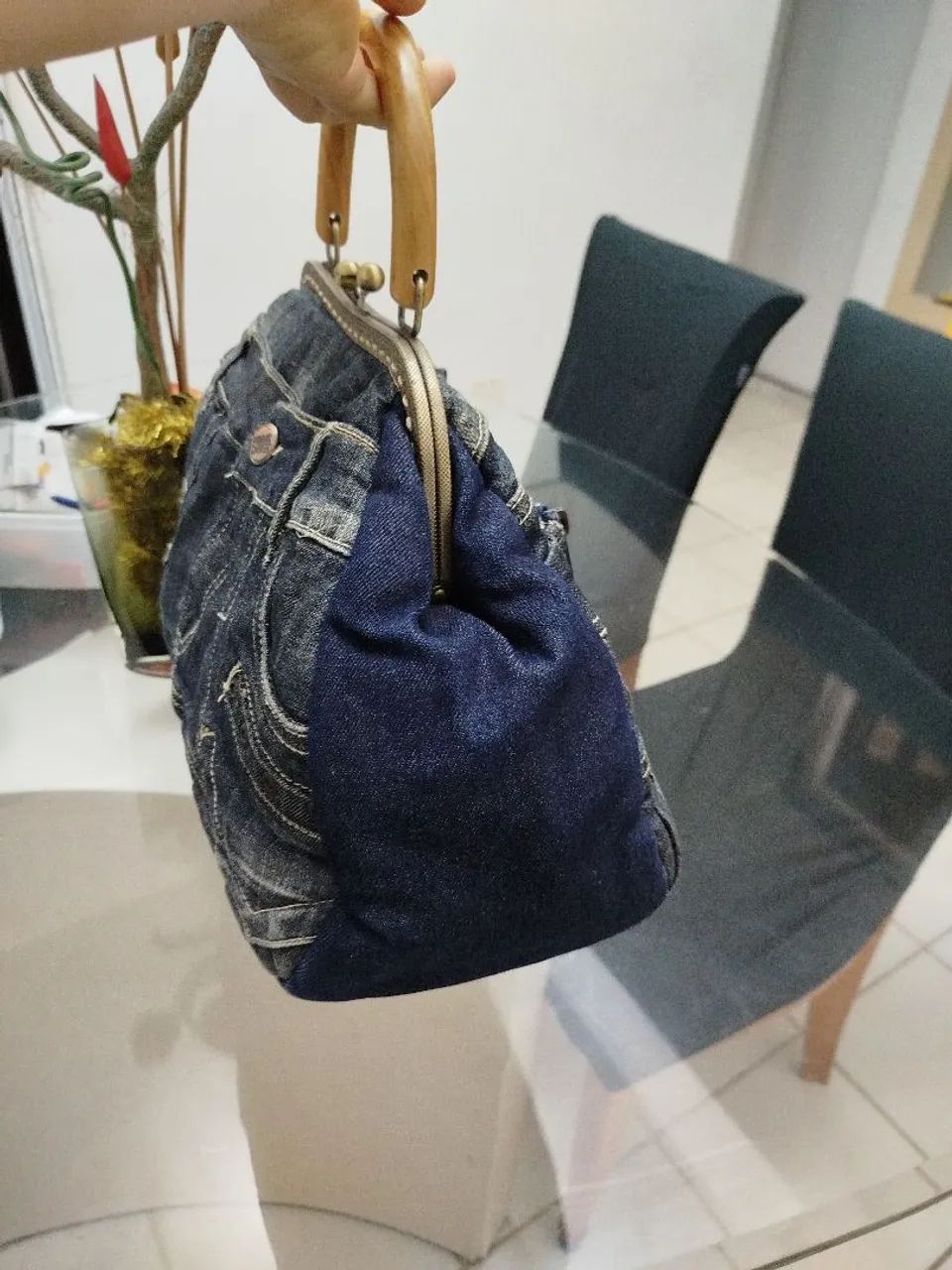 Bolsa  Artesanal Jeans - Foto 3