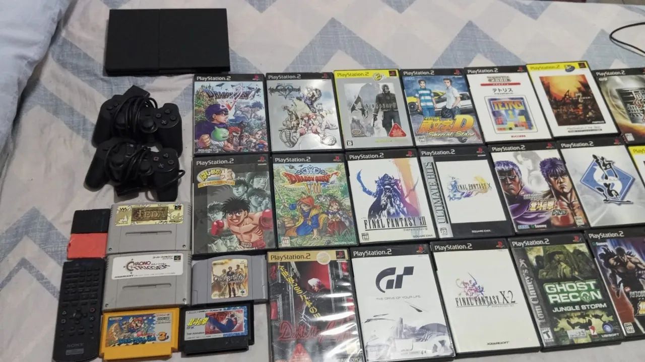 Playstation 2 com controle e jogos - Foto 2