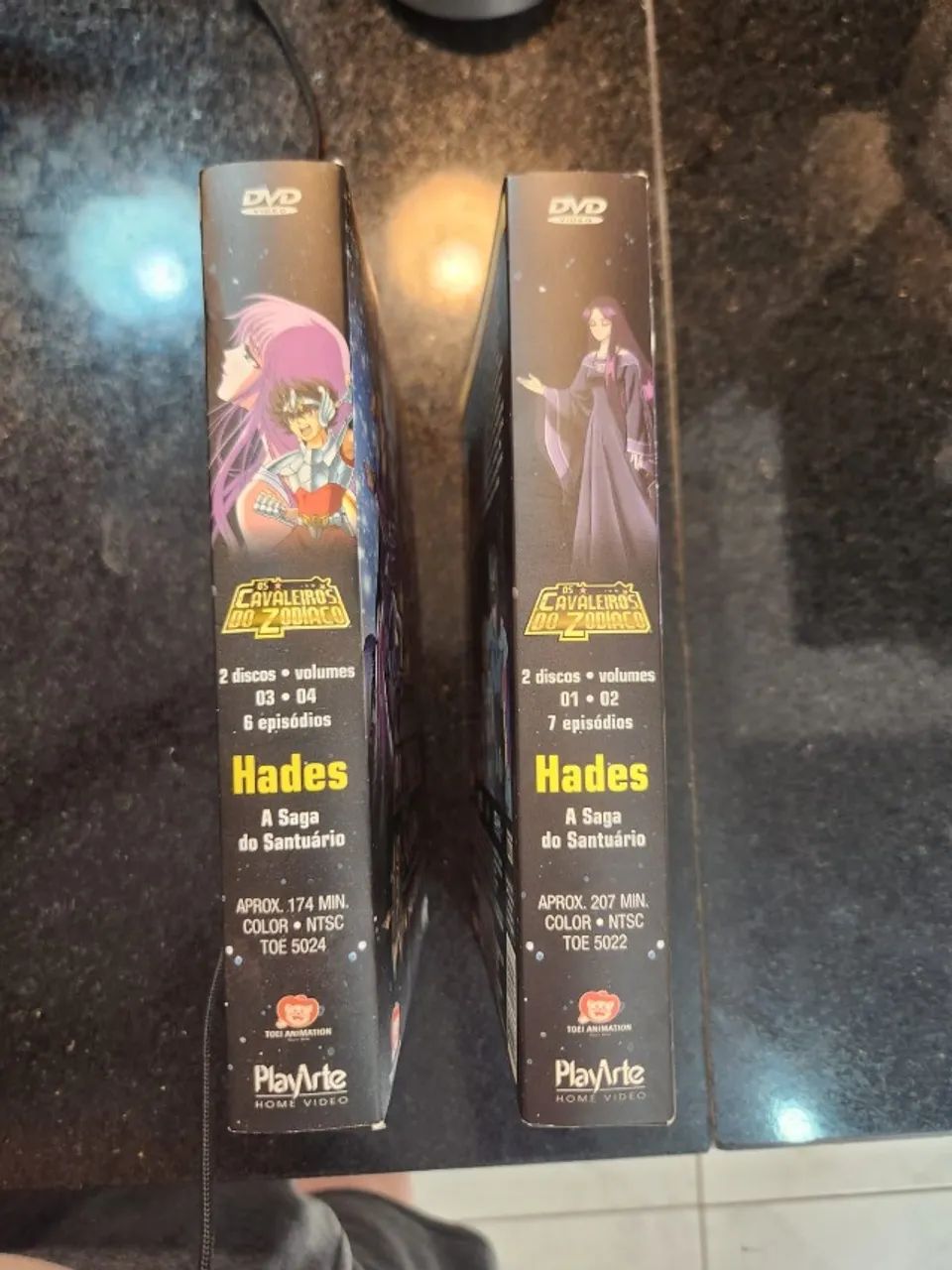 Cavaleiros do Zodíaco - Hades: Saga do Santuário (PlayArte) Box Vol 1-2 + Vol 3-4 - 4 DVDs - Foto 2
