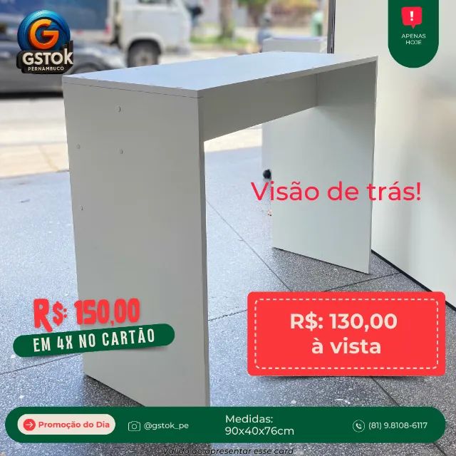 Escrivaninha com suporte lateral (nova) Preço de fabrica - Foto 4