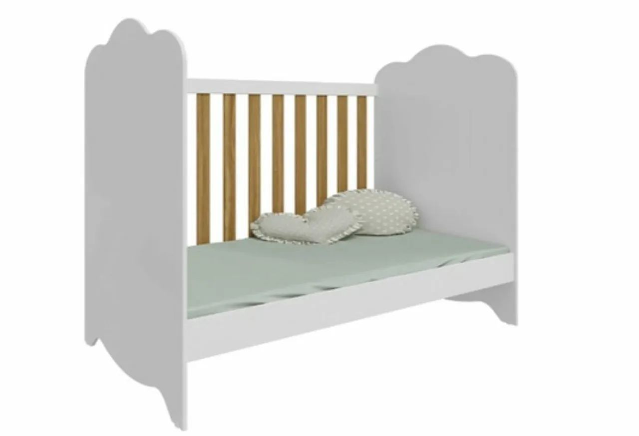 Berço Infantil Moderno Madeira e Branco - Foto 4